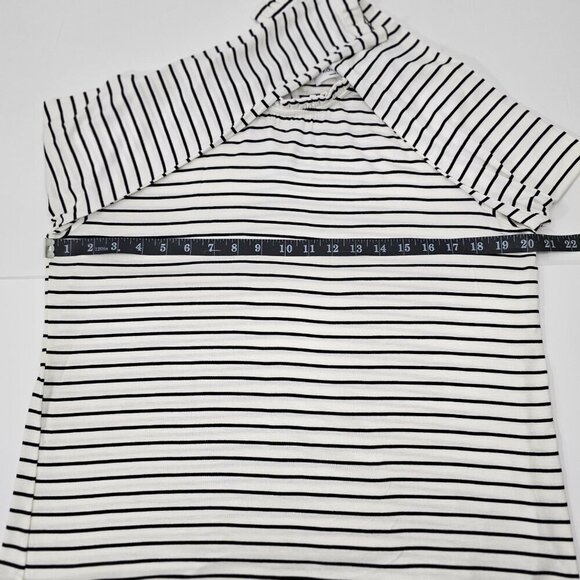 Kaileigh Women's Black & White Striped Ruffle Trim Long Sleeve Top Size L NWOT - Picture 12 of 15